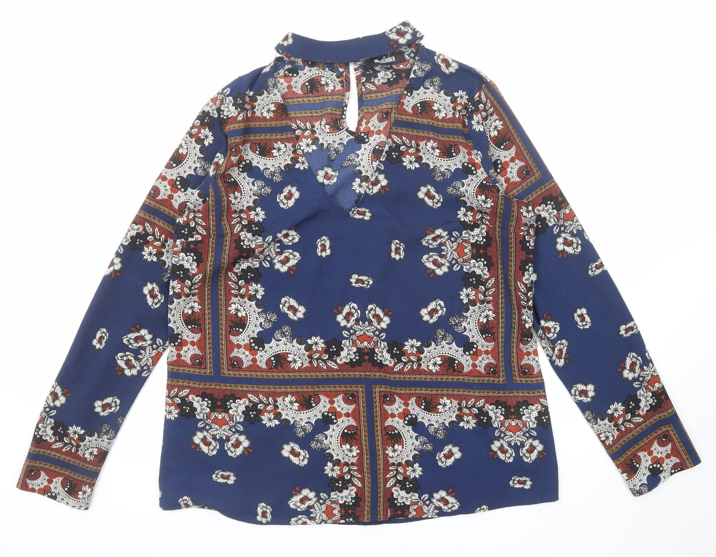Womens UK Size 12 Missguided Blue Basic Blouse