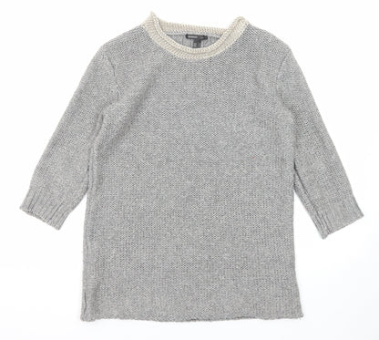 Womens UK Size M Mango Grey Pullover Jumper