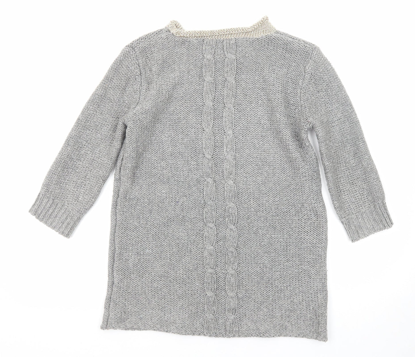 Womens UK Size M Mango Grey Pullover Jumper