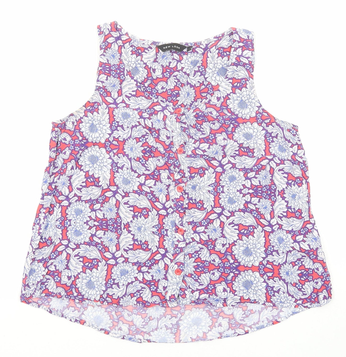 Womens UK Size 12 New Look Multicoloured Camisole Button-Up