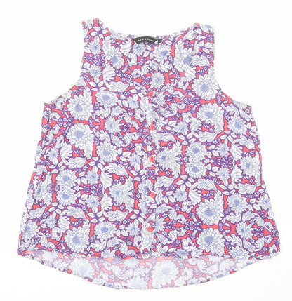 Womens UK Size 12 New Look Multicoloured Camisole Button-Up