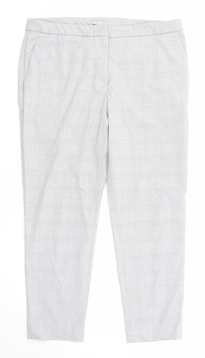 Womens UK Size 14 H&M Regular Fit Dress Pants Grey Trousers