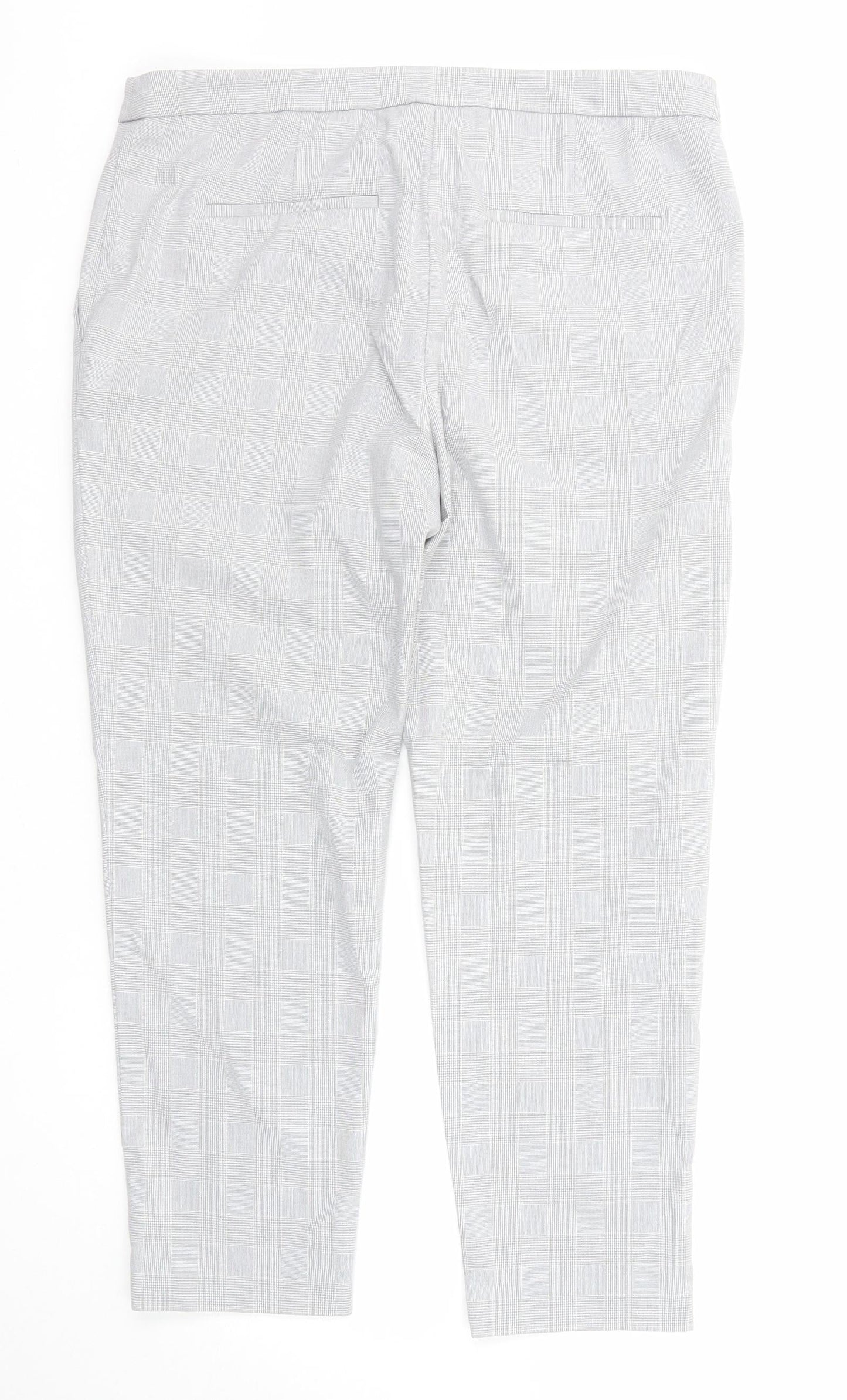 Womens UK Size 14 H&M Regular Fit Dress Pants Grey Trousers