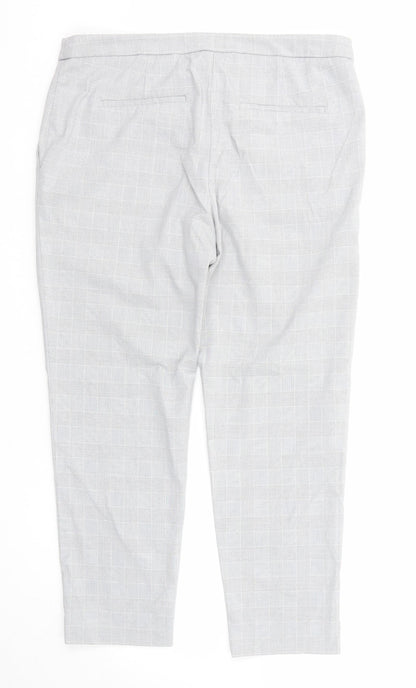 Womens UK Size 14 H&M Regular Fit Dress Pants Grey Trousers