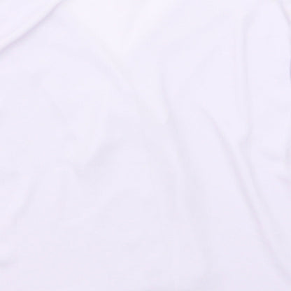 FOREVER 21 Womens Purple Polyester Basic Button-Up Size S Collared