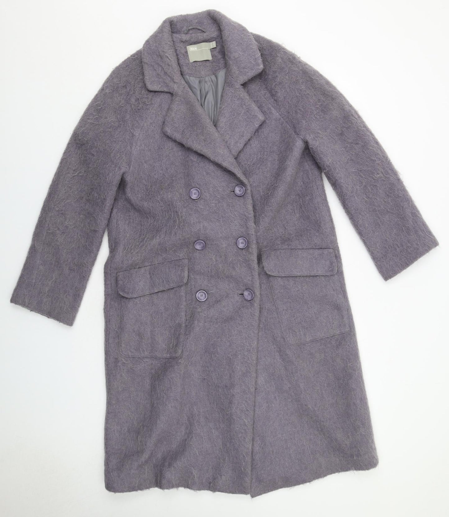 Womens UK Size 10 ASOS Purple Pea Coat