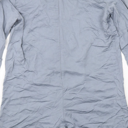 Zara Womens Grey Lyocell Playsuit One-Piece Size M Zip