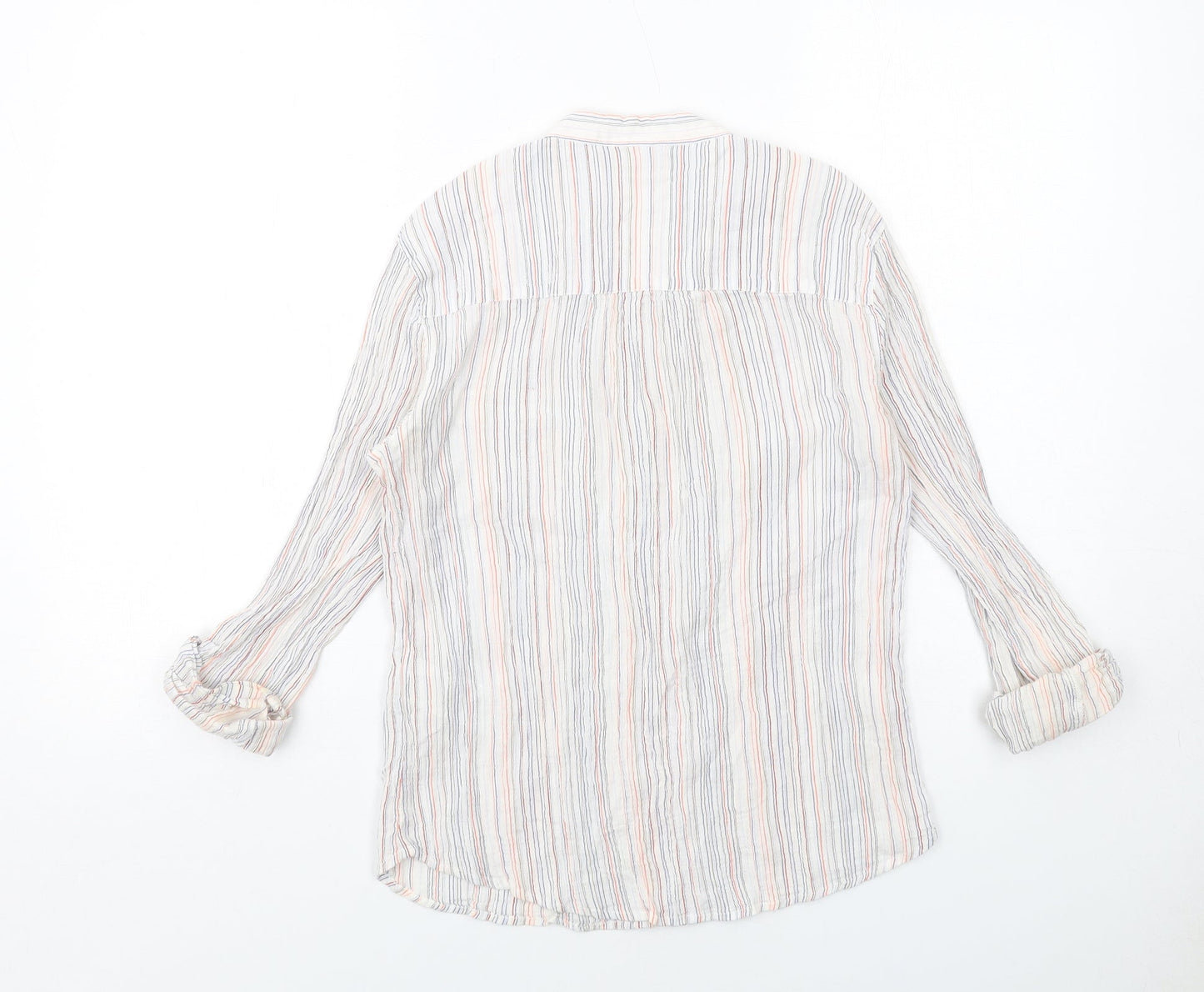 fransa Womens Multicoloured Striped Cotton Basic Blouse Size XS V-Neck