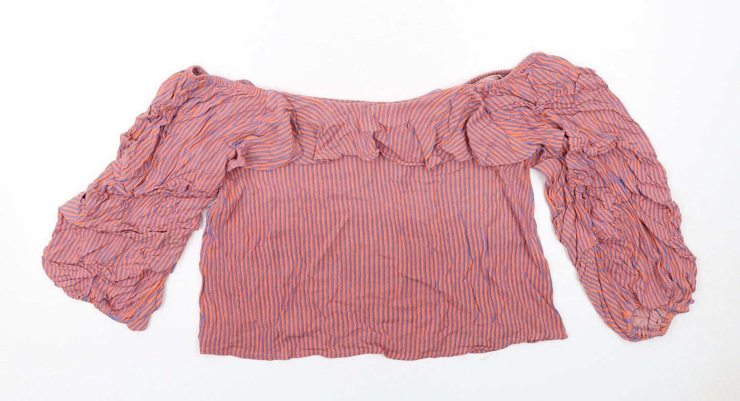 Womens UK Size S Sweewe Orange Basic Blouse