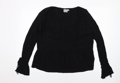 Womens UK Size 6 ASOS Black Basic Blouse