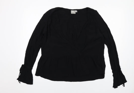 Womens UK Size 6 ASOS Black Basic Blouse