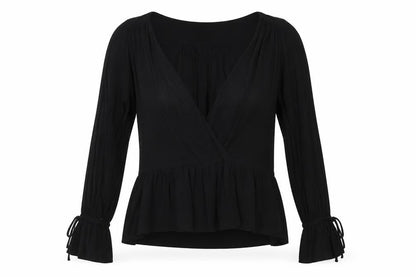 Womens UK Size 6 ASOS Black Basic Blouse