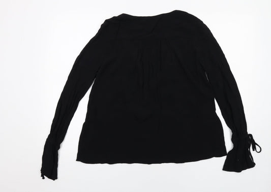 Womens UK Size 6 ASOS Black Basic Blouse