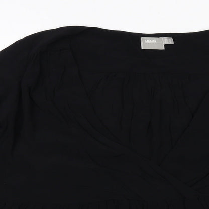 Womens UK Size 6 ASOS Black Basic Blouse