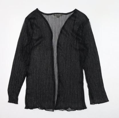 Bonmarché Womens Black Polyester Kimono T-Shirt Size 16 V-Neck