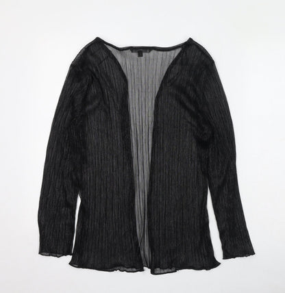 Bonmarché Womens Black Polyester Kimono T-Shirt Size 16 V-Neck