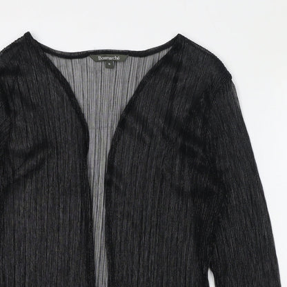 Bonmarché Womens Black Polyester Kimono T-Shirt Size 16 V-Neck