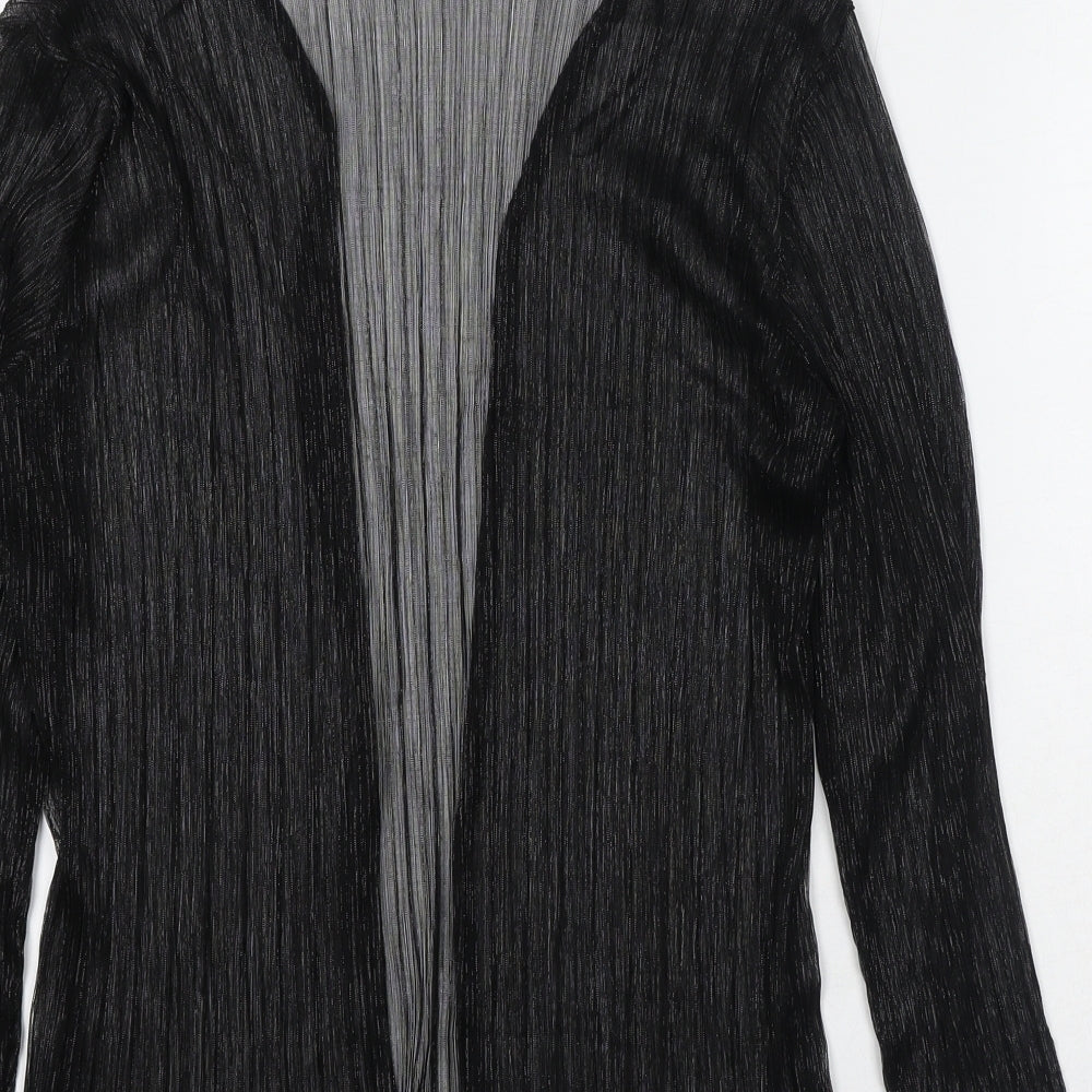 Bonmarché Womens Black Polyester Kimono T-Shirt Size 16 V-Neck