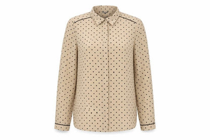 Womens UK Size XS Wardrobe Beige Basic Button-Up
