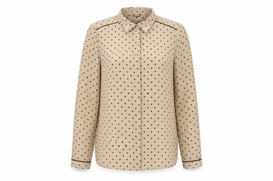 Womens UK Size XS Wardrobe Beige Basic Button-Up
