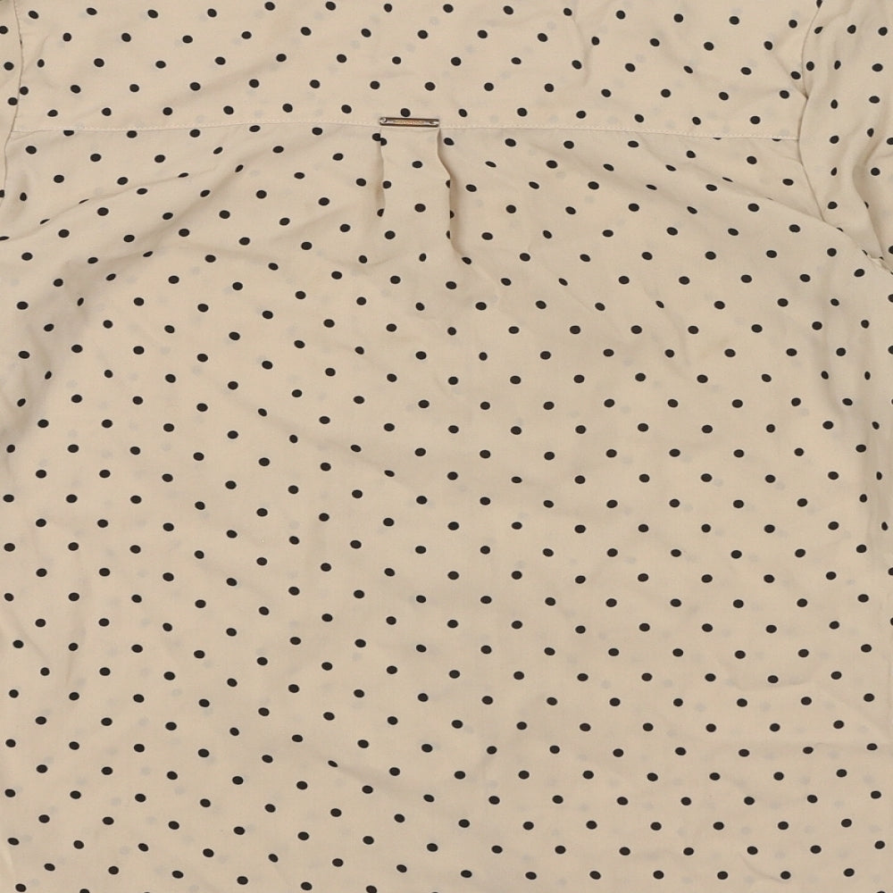 Womens UK Size XS Wardrobe Beige Basic Button-Up