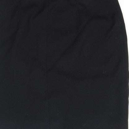 Penny Black Womens Black Wool Straight & Pencil Skirt Size 14 Button