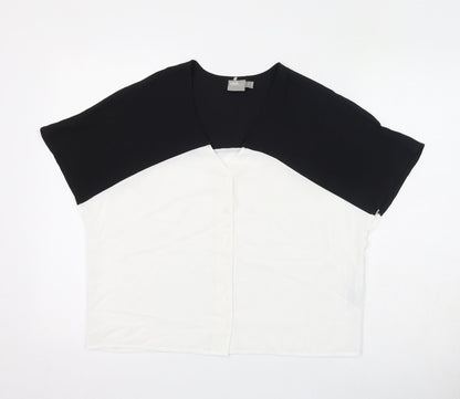Womens UK Size 8 ASOS Black Basic Button-Up