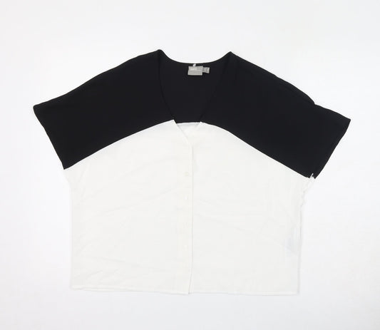 Womens UK Size 8 ASOS Black Basic Button-Up