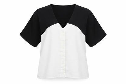 Womens UK Size 8 ASOS Black Basic Button-Up