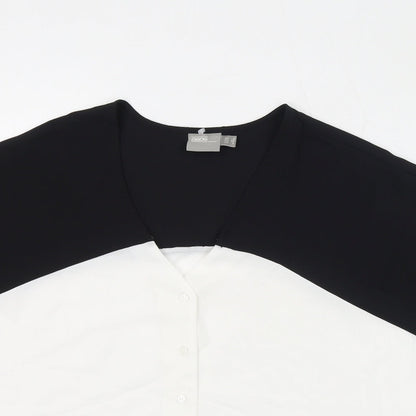 Womens UK Size 8 ASOS Black Basic Button-Up