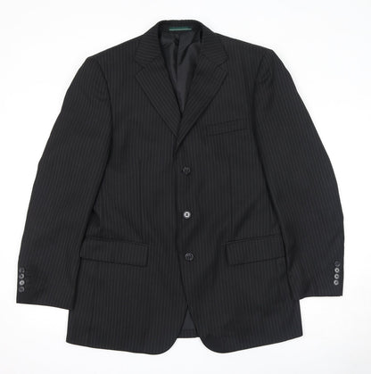 Mens UK Size 40 Greenwoods Regular Black Suit Jacket