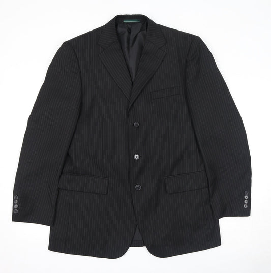 Mens UK Size 40 Greenwoods Regular Black Suit Jacket