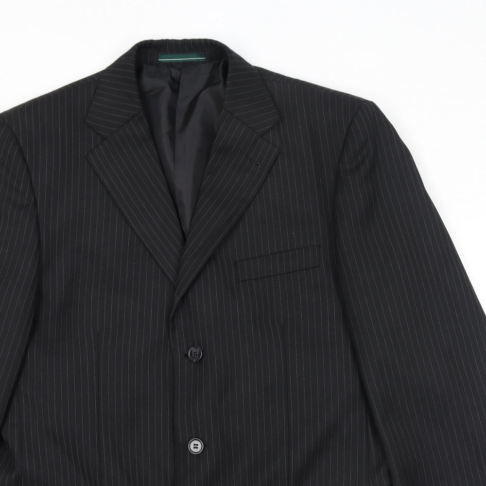 Mens UK Size 40 Greenwoods Regular Black Suit Jacket
