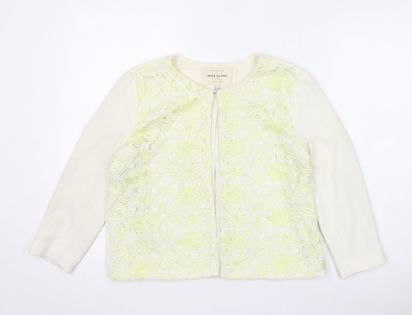Womens UK Size 10 River Island Ivory Jacket