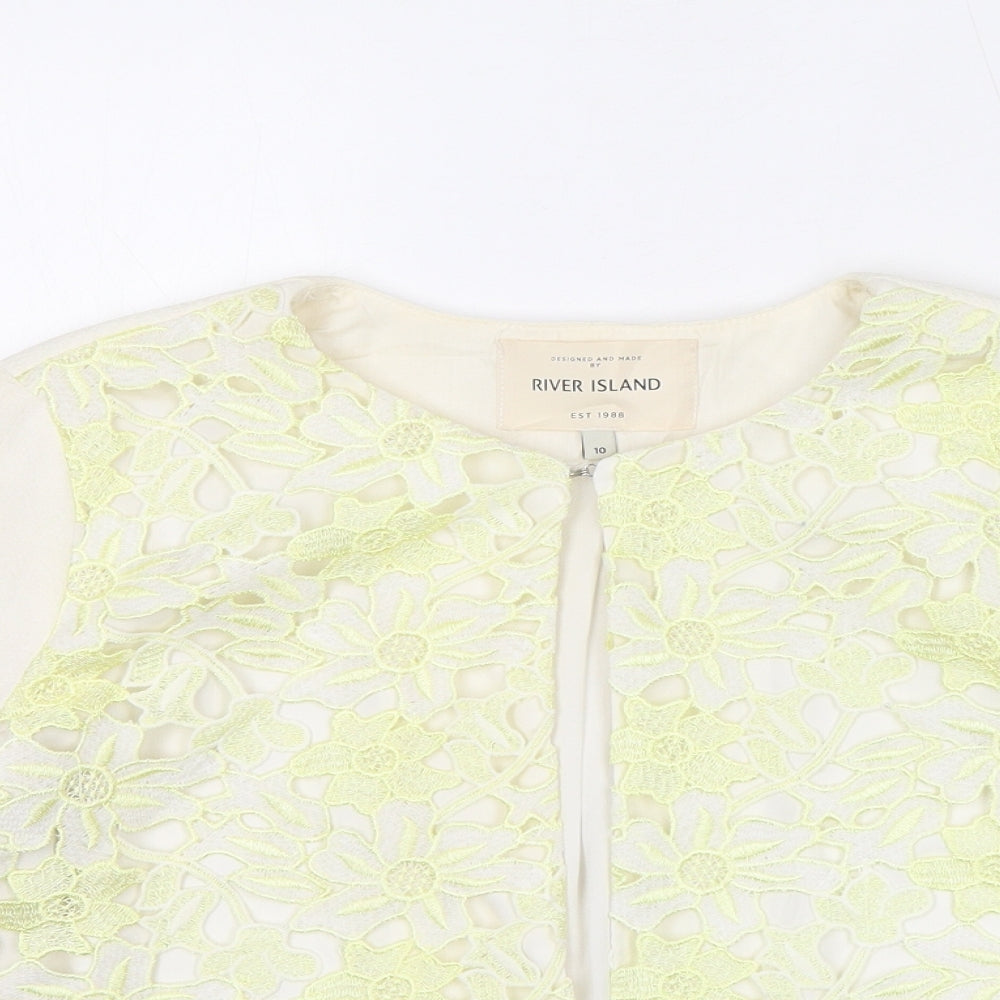 Womens UK Size 10 River Island Ivory Jacket
