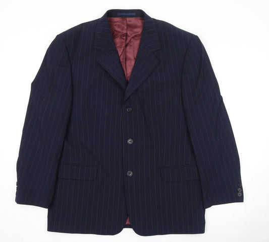 Mens UK Size 40 Brook Taverner Regular Blue Suit Jacket