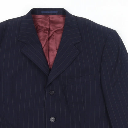 Mens UK Size 40 Brook Taverner Regular Blue Suit Jacket