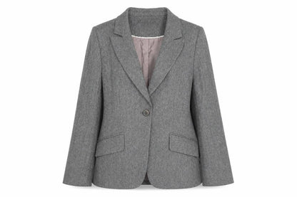 Womens UK Size 10 NEXT Petites Grey Blazer