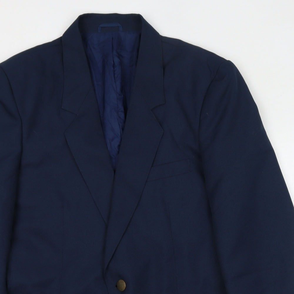 Classis Man Mens Blue Polyester Jacket Suit Jacket Size 40 Regular