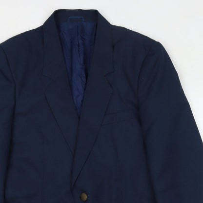 Classis Man Mens Blue Polyester Jacket Suit Jacket Size 40 Regular