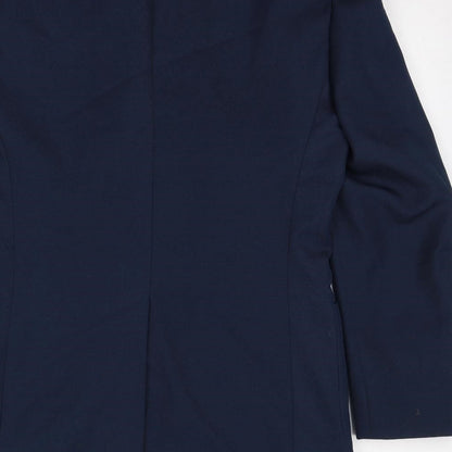 Classis Man Mens Blue Polyester Jacket Suit Jacket Size 40 Regular