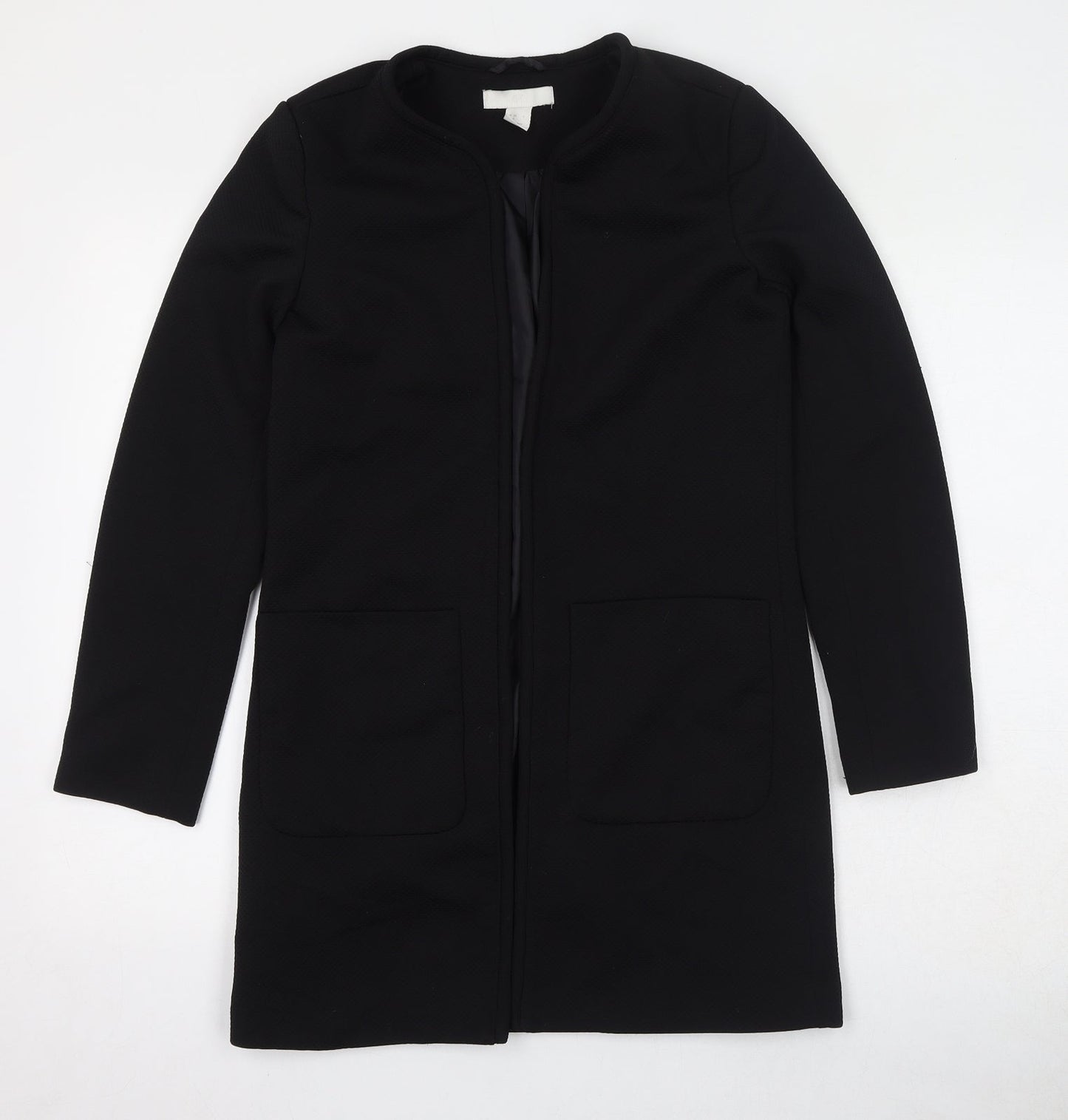 Womens UK Size 6 H&M Black Overcoat