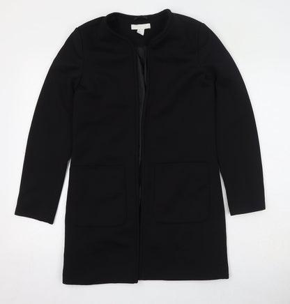Womens UK Size 6 H&M Black Overcoat