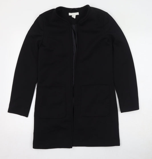 Womens UK Size 6 H&M Black Overcoat