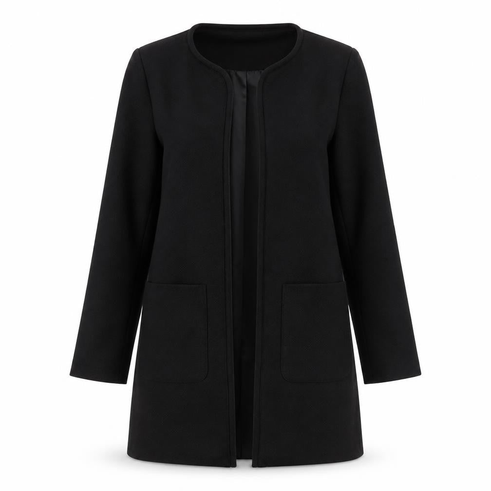 Womens UK Size 6 H&M Black Overcoat
