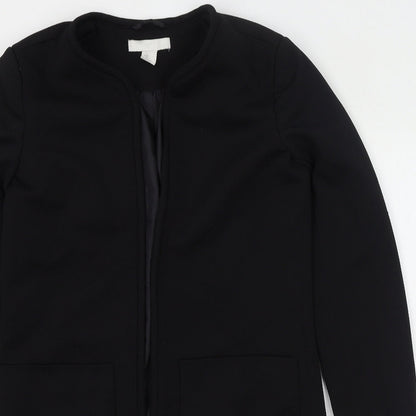Womens UK Size 6 H&M Black Overcoat