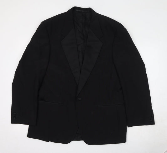 Mens UK Size 42 Burton Regular Black Suit Jacket