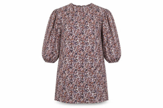 NEXT Womens Multicoloured Geometric Viscose A-Line Size 8 Round Neck Button