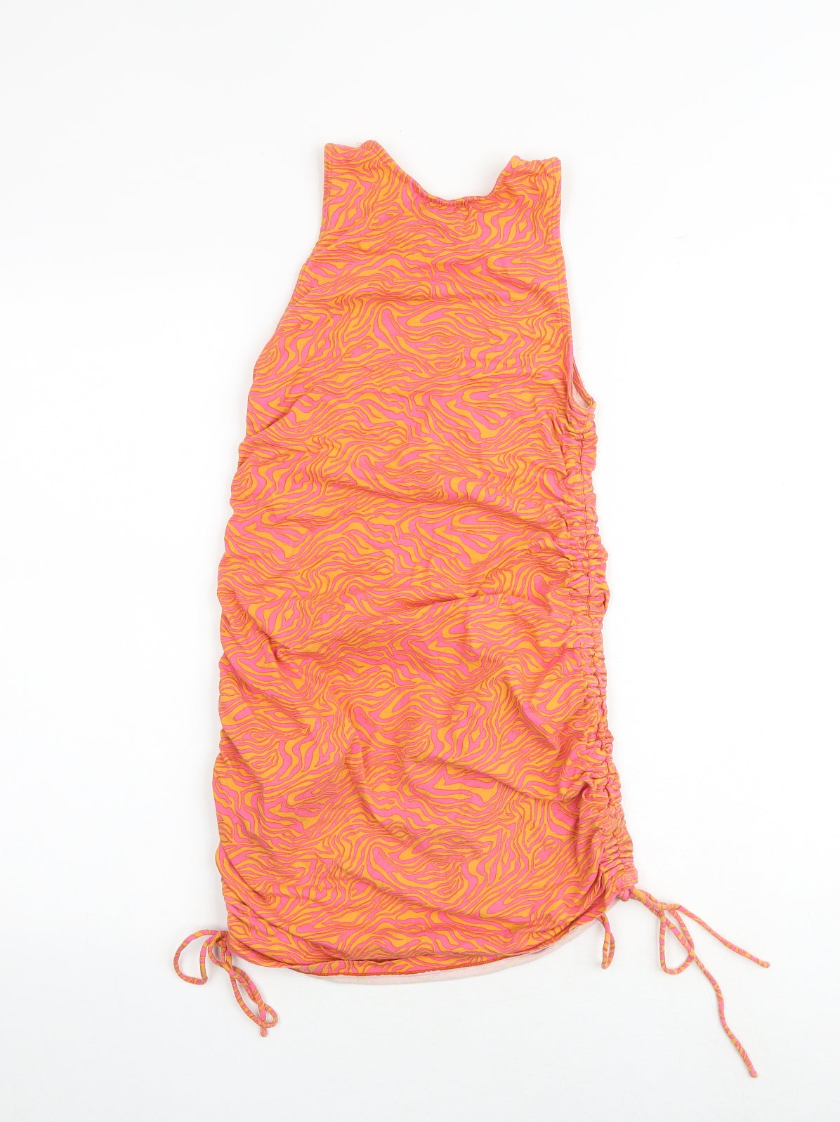 Motel Womens Multicoloured Geometric Cotton Bodycon Size XS Round Neck Pullover