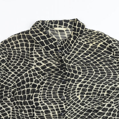 Womens UK Size 18 Marks and Spencer Black Basic Button-Up